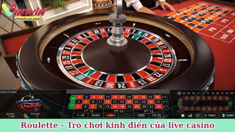 Roulette - Trò chơi kinh điển của live casino