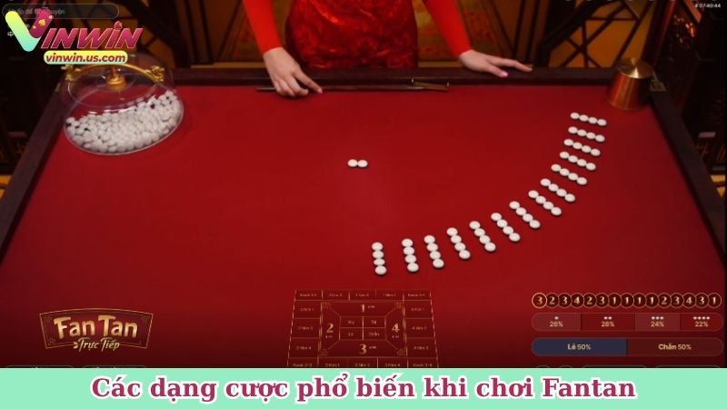 Các dạng cược phổ biến khi chơi Fantan