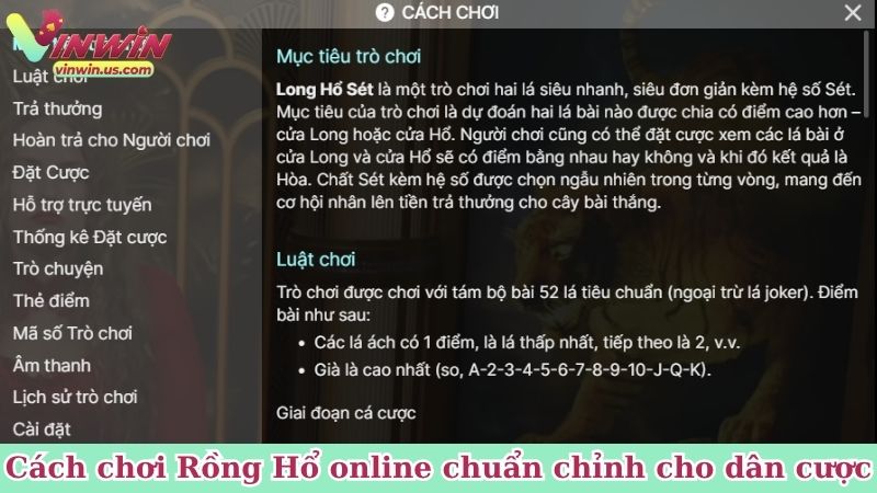 Cách chơi Rồng Hổ online chuẩn chỉnh cho dân cược
